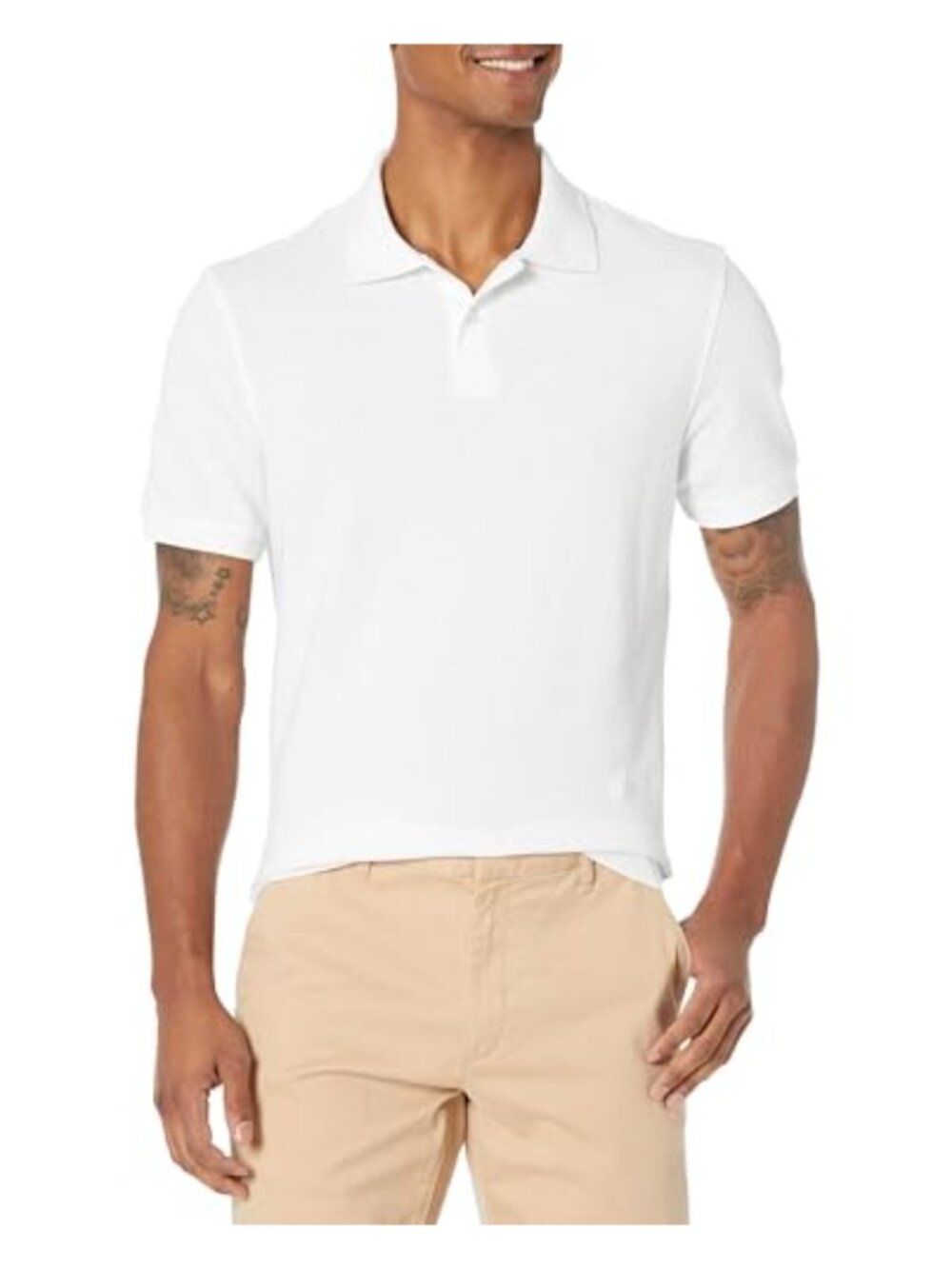 Men's Slim-Fit Cotton Pique Polo Shirt Short Sleeve
